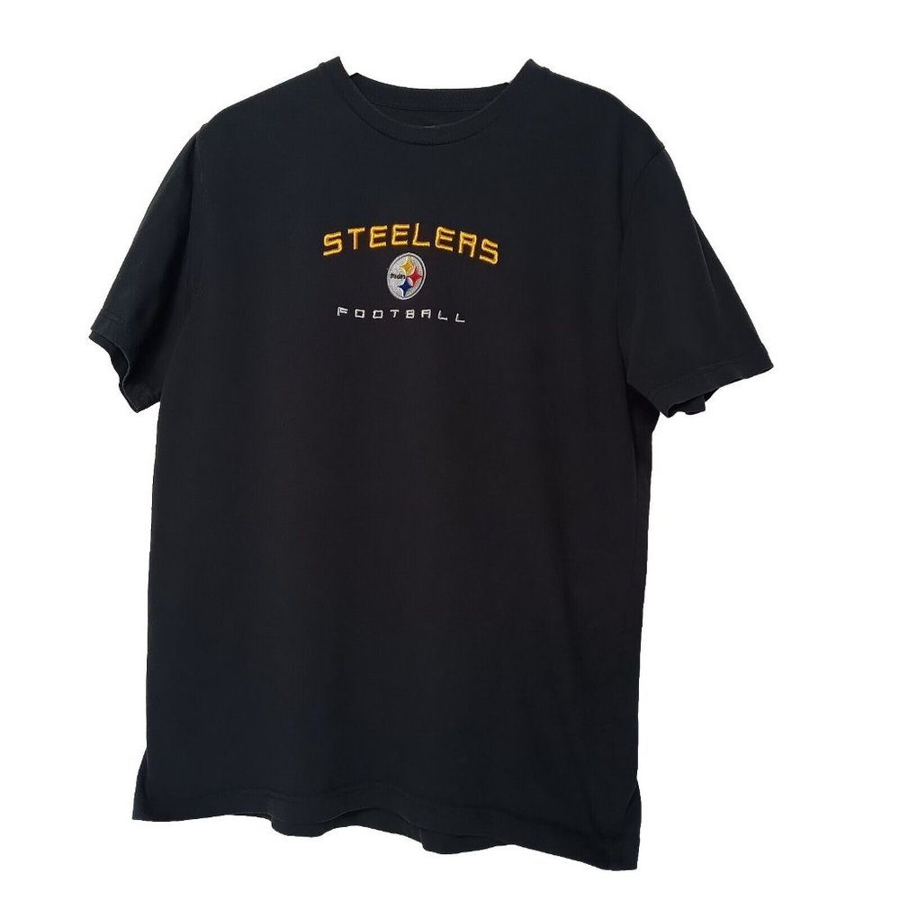 Pittsburgh Steelers Football NFL Team Apparel Mens XL T Shirt Black Embroidered